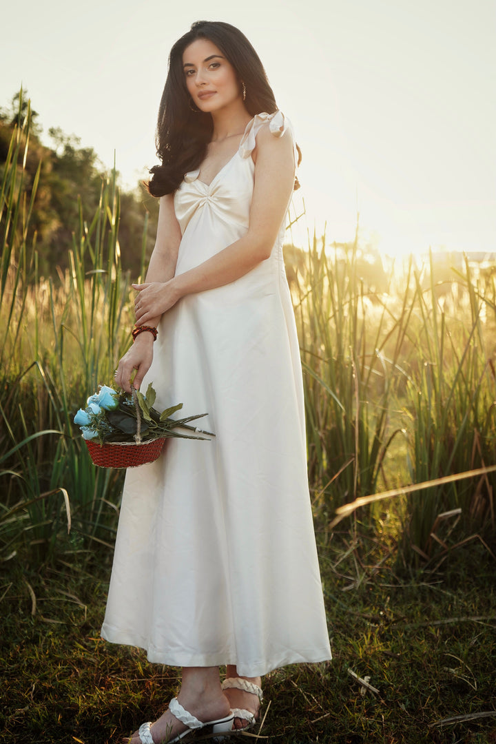 Knot it Satin dress