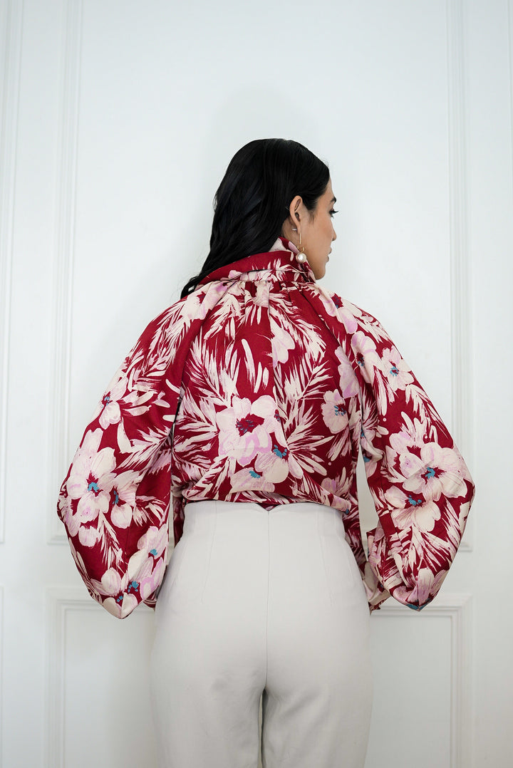 Rosé Scarf Blouse