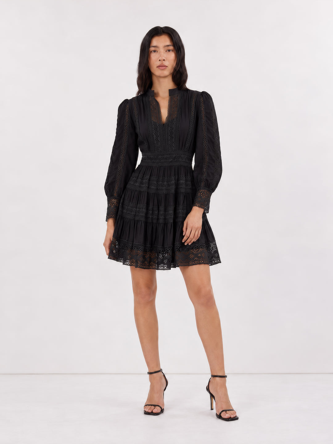 Atelier Lace Black Mini Dress