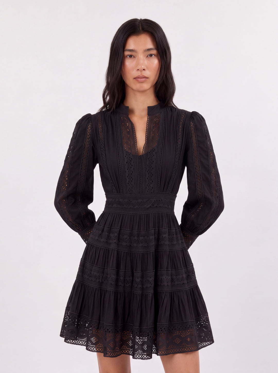 Atelier Lace Black Mini Dress