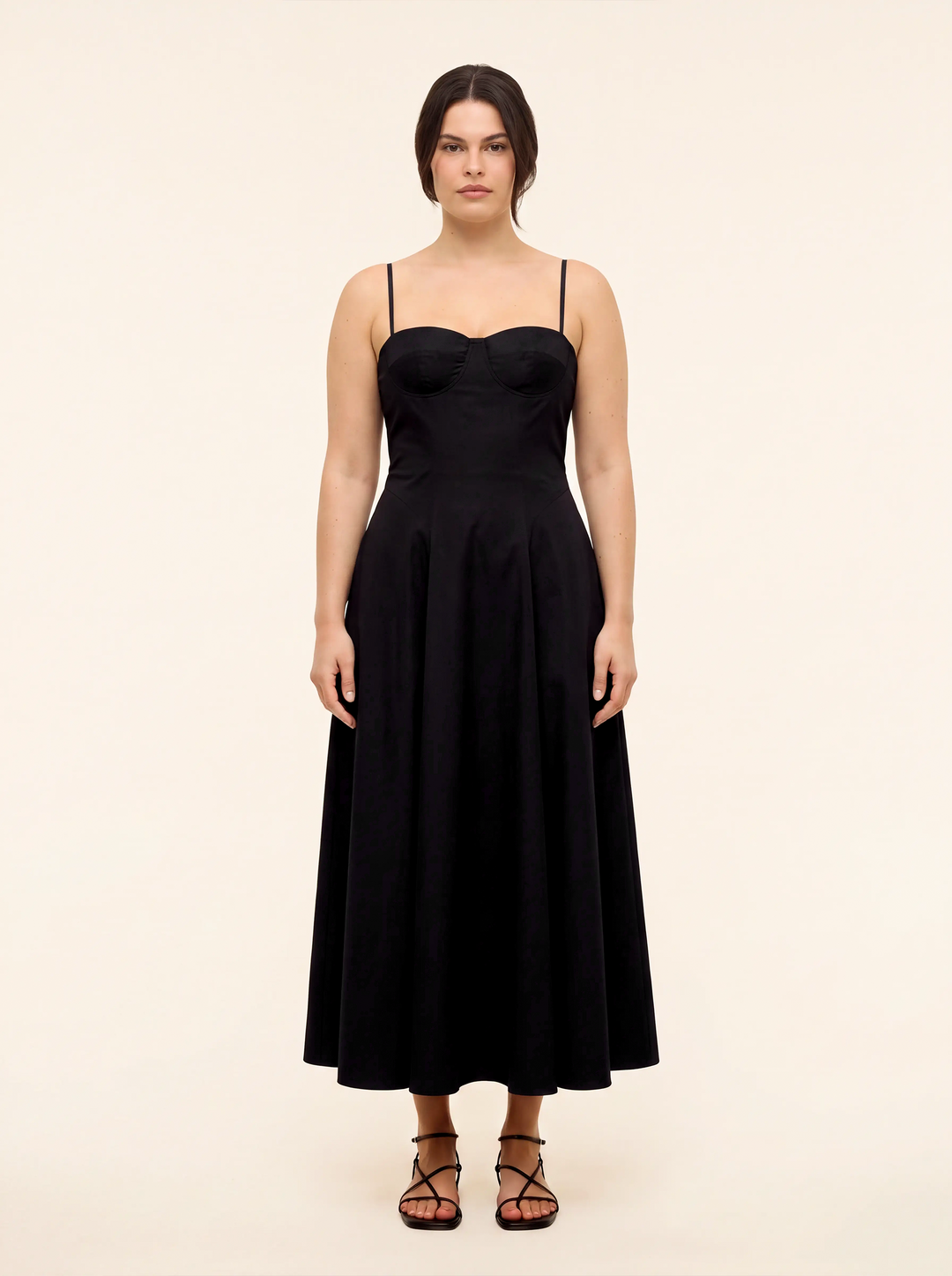 Odette Black Flared Maxi Dress