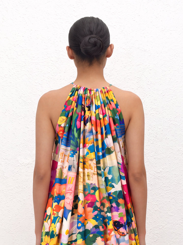 Sienna Flowing Halter Neck Maxi Dress