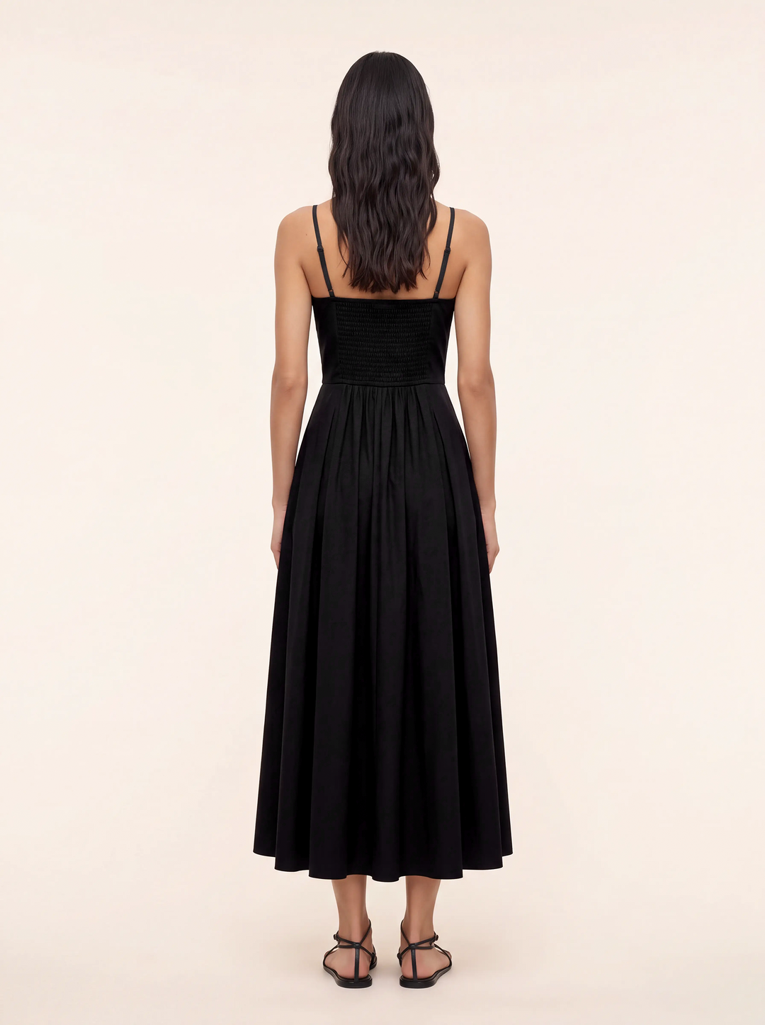 Odette Black Flared Maxi Dress