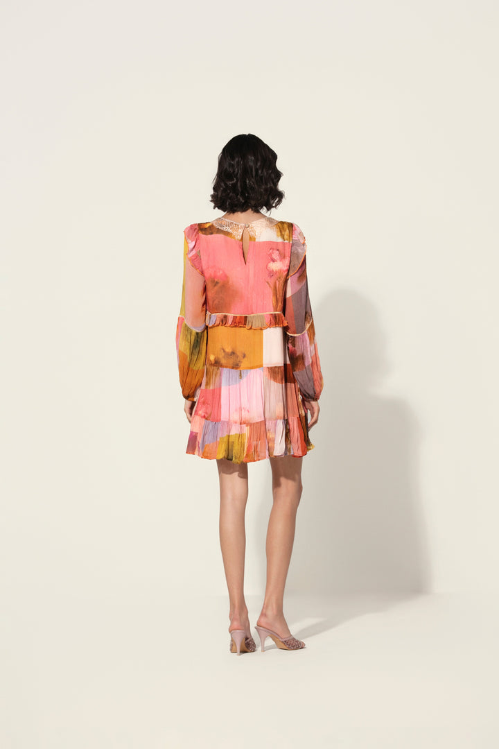 Mia in Amelia Ruffle-Trim Mini Dress