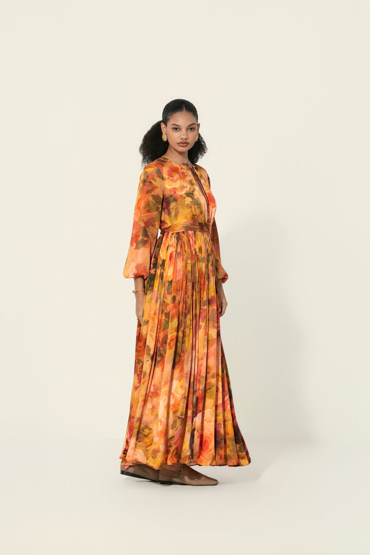 Mahlaqa Silk Long Dress