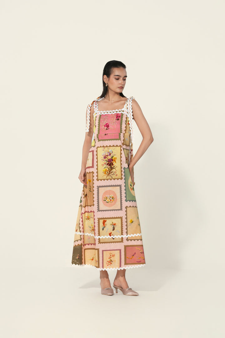 Rosa in Marianne Framed Maxi Dress