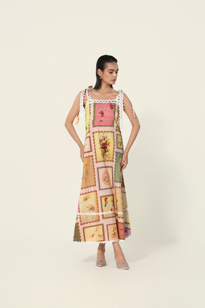 Rosa in Marianne Framed Maxi Dress
