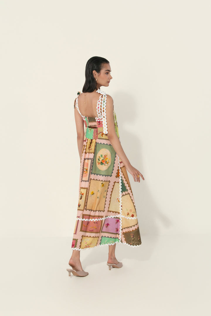 Rosa in Marianne Framed Maxi Dress