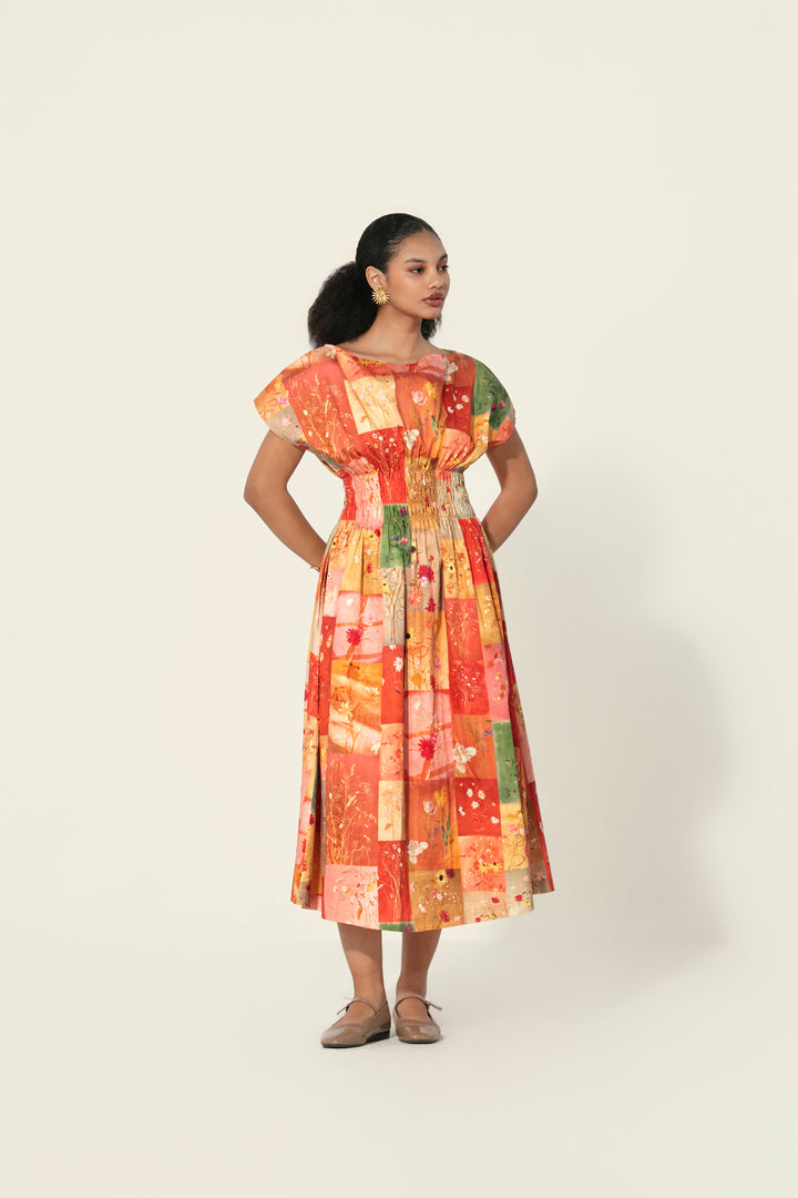 Vijaya Smocked Midi Dress