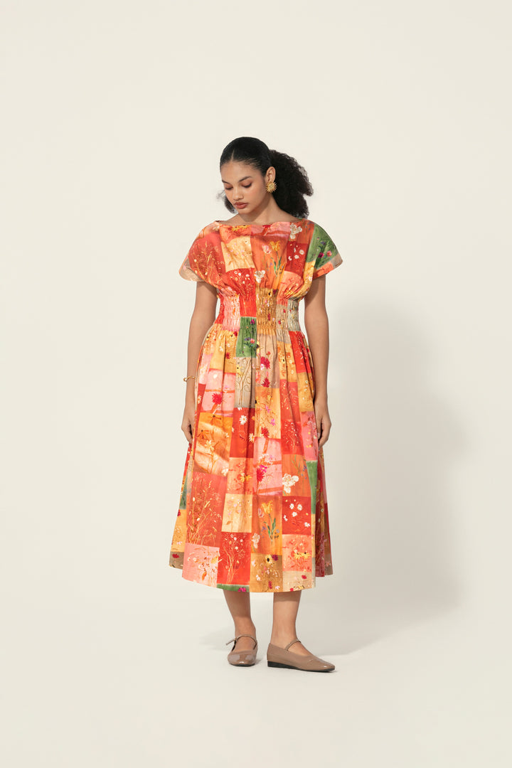Vijaya Smocked Midi Dress
