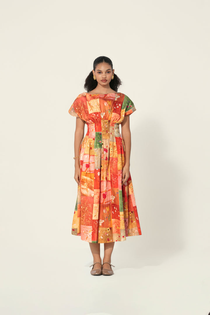 Vijaya Smocked Midi Dress