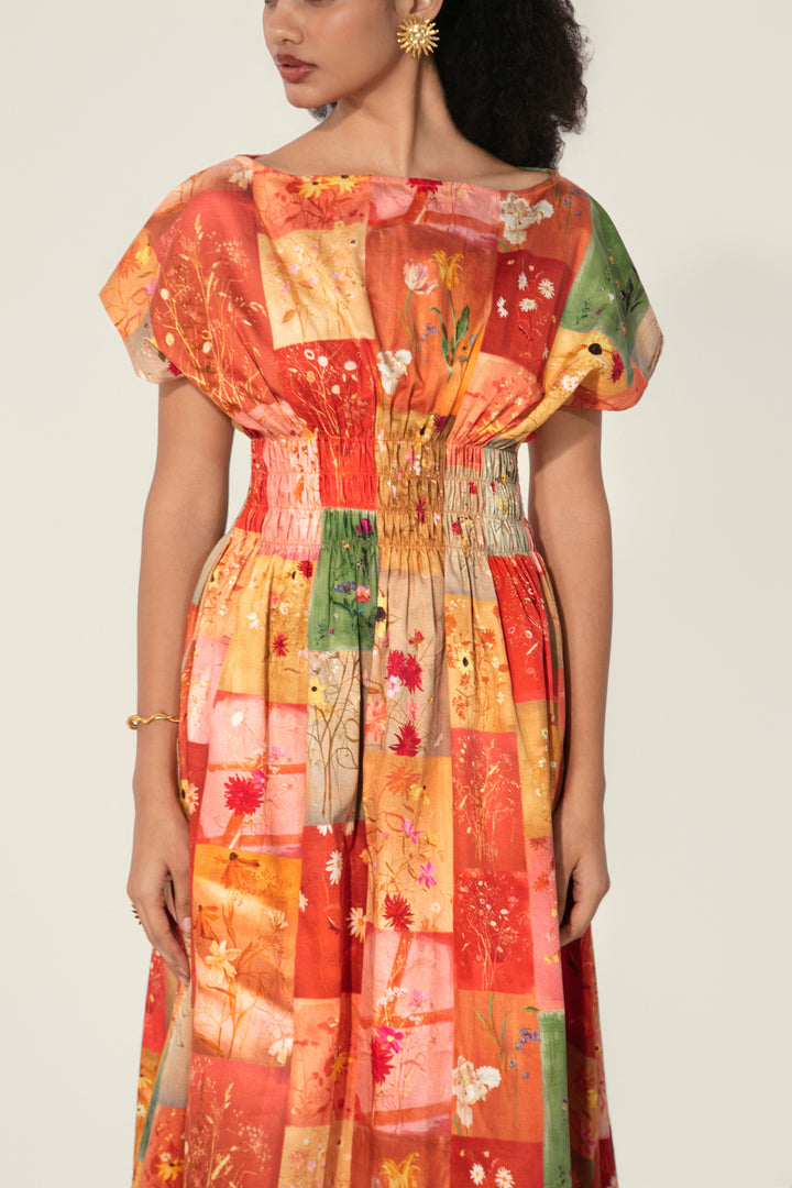 Vijaya Smocked Midi Dress