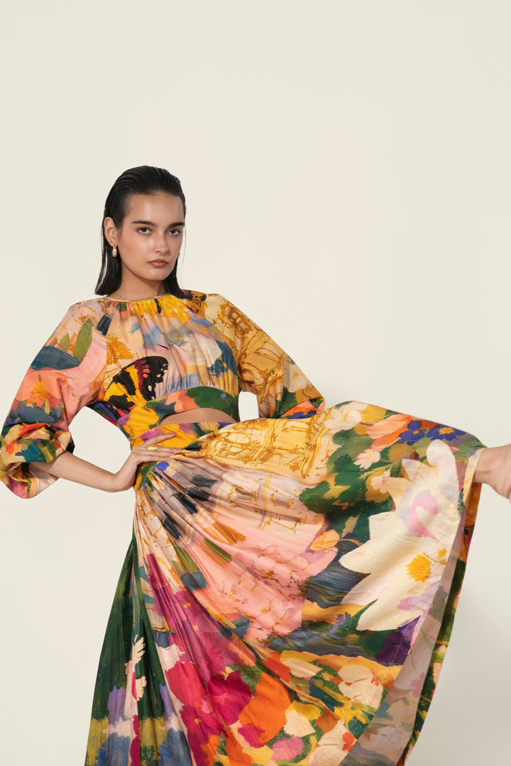 Antara in Jeanne Cutout Gathered Dress