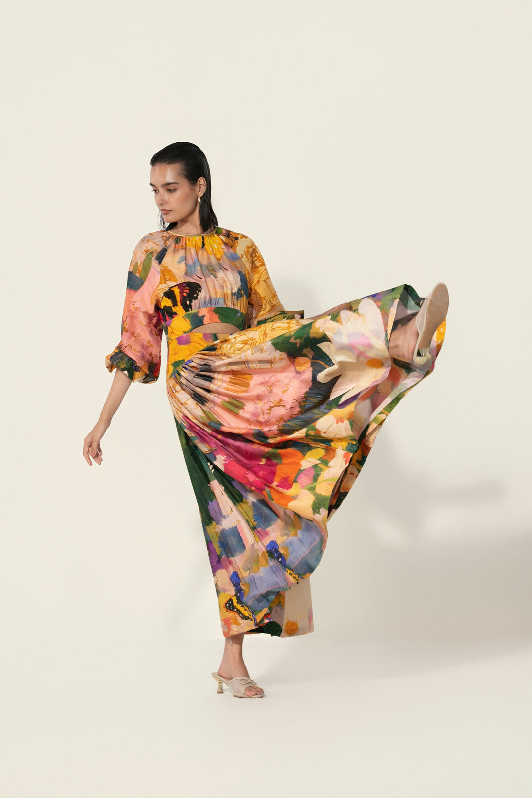 Antara in Jeanne Cutout Gathered Dress