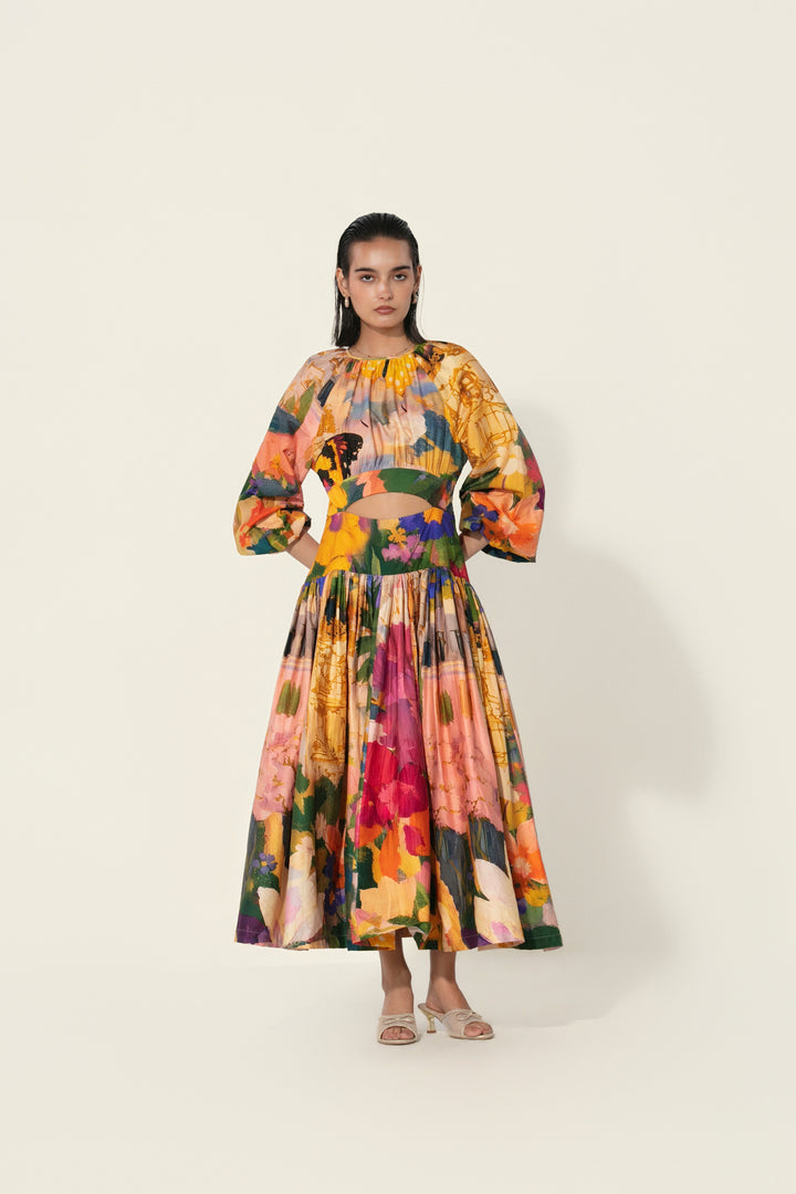 Antara in Jeanne Cutout Gathered Dress