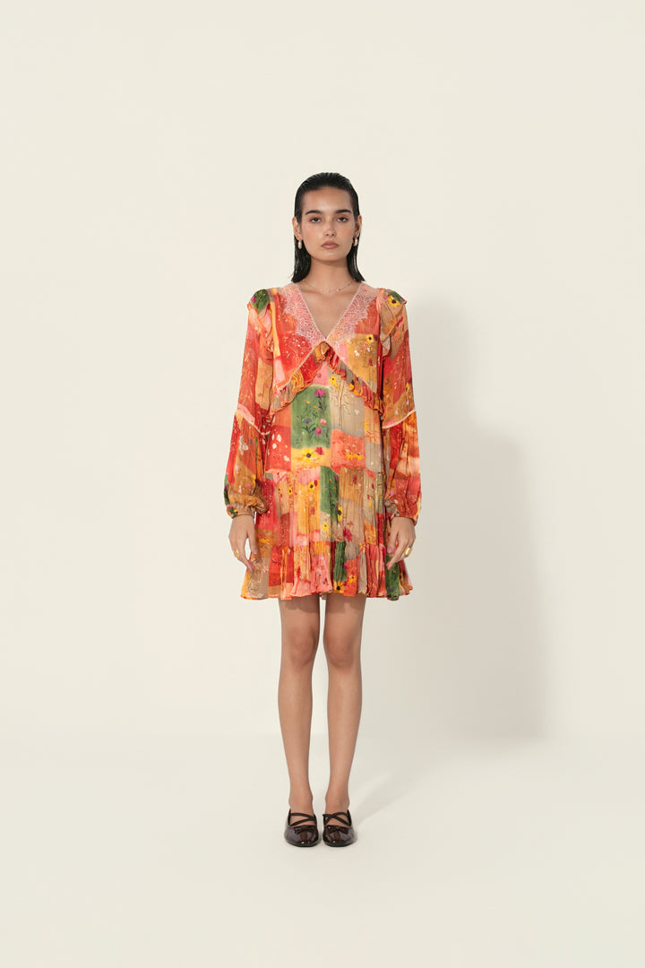 Vijaya Ruffle-Trim Mini Dress