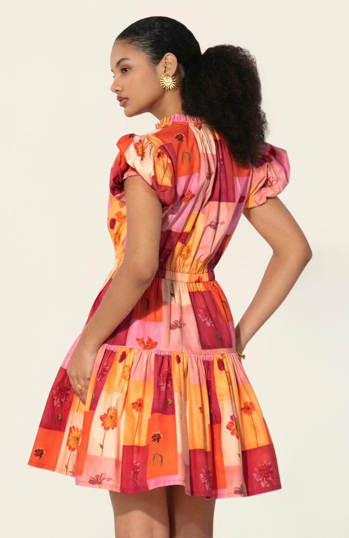 Sara in Rosita Drawstring Mini Dress