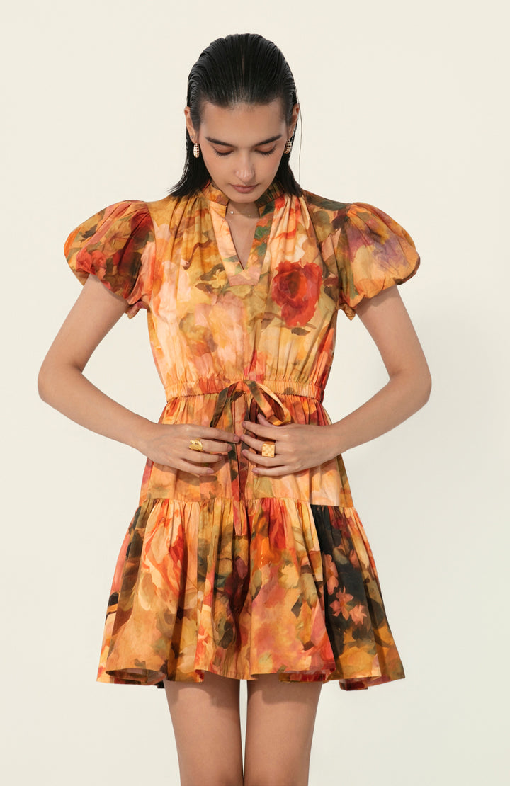 Mahlaqa Drawstring Mini Dress