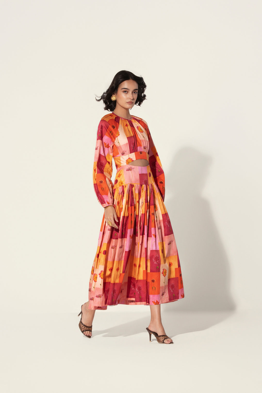 Rosita Cutout Gathered Dress