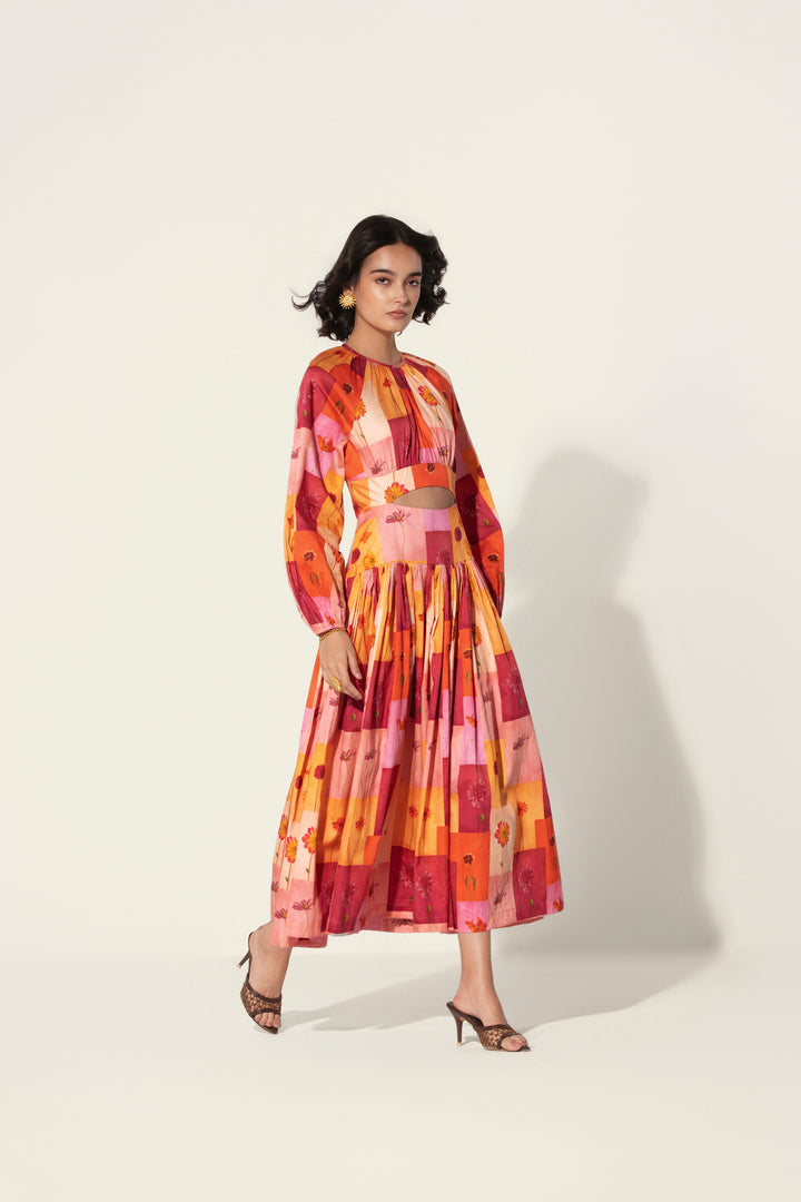 Rosita Cutout Gathered Dress