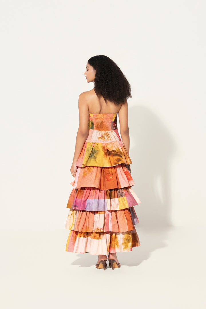 Amelia Tiered Strapless Dress