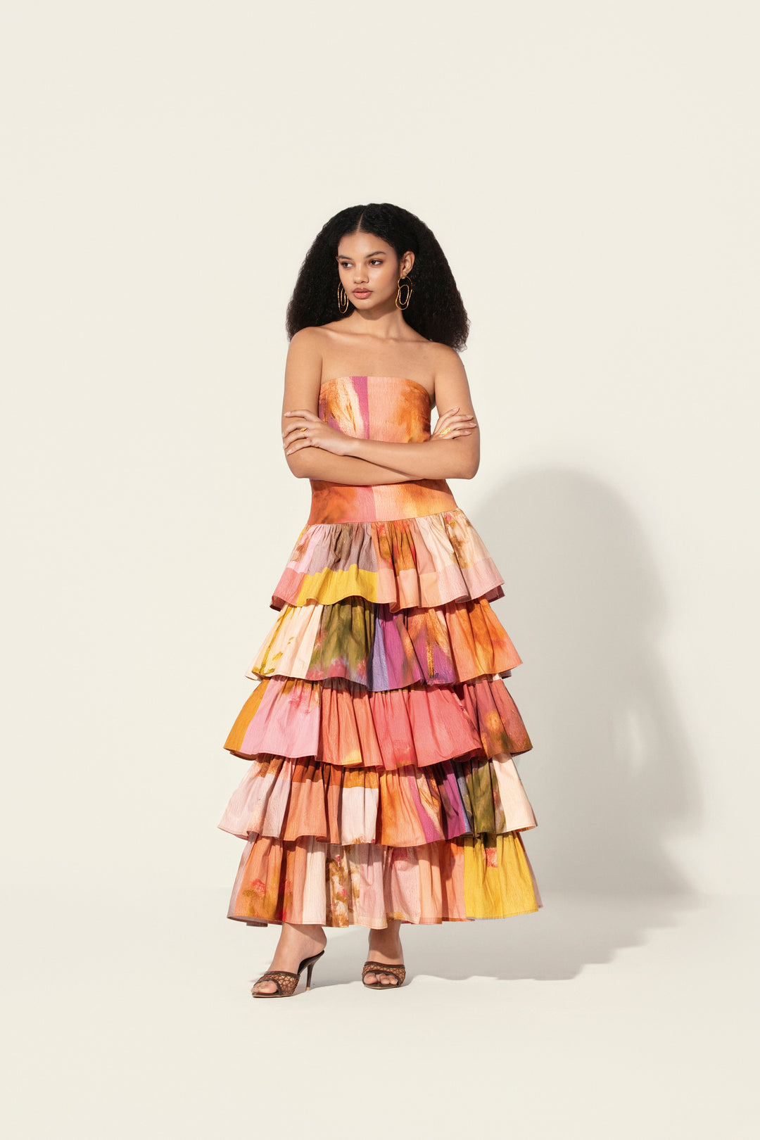 Amelia Tiered Strapless Dress