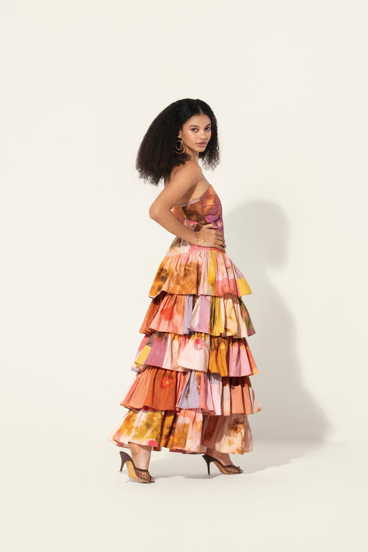 Amelia Tiered Strapless Dress