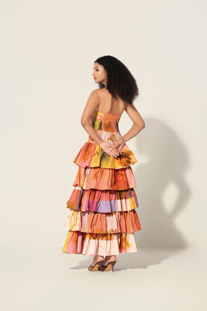 Amelia Tiered Strapless Dress