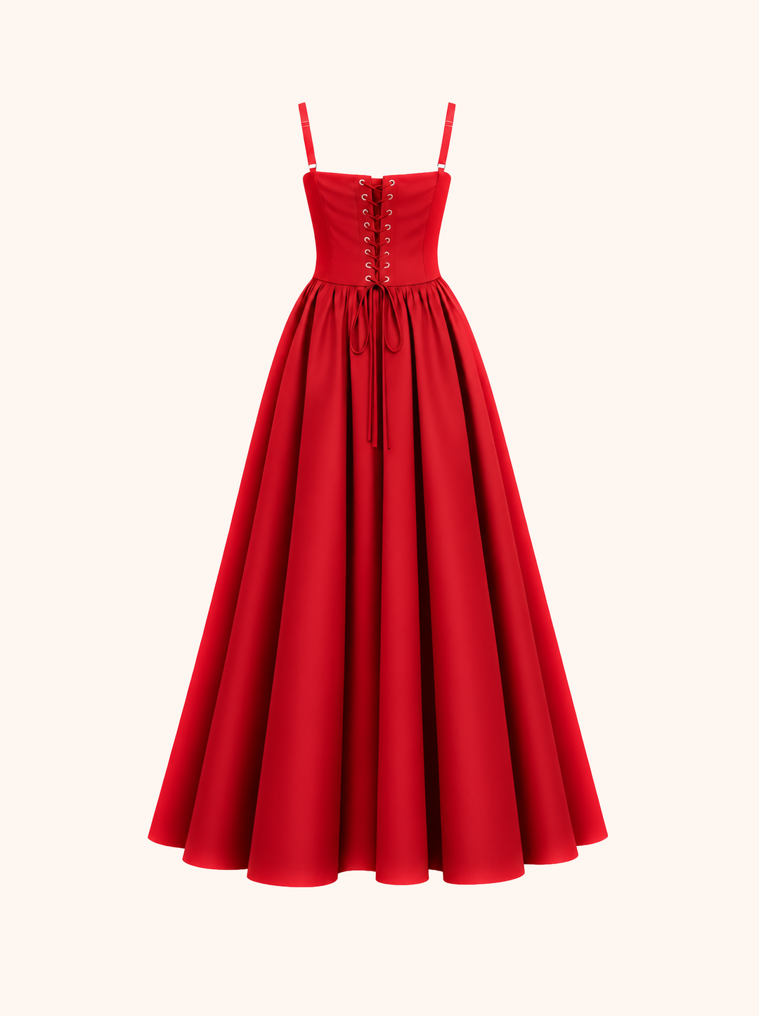 Margot Red Corset Maxi Dress