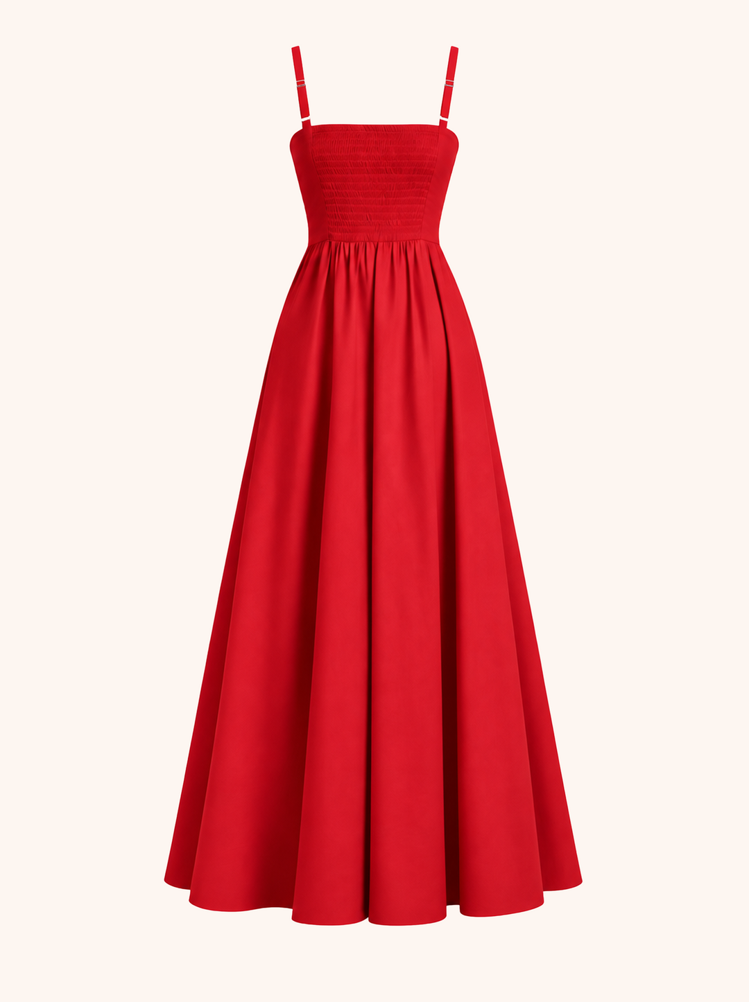 Odette Red Flared Maxi Dress
