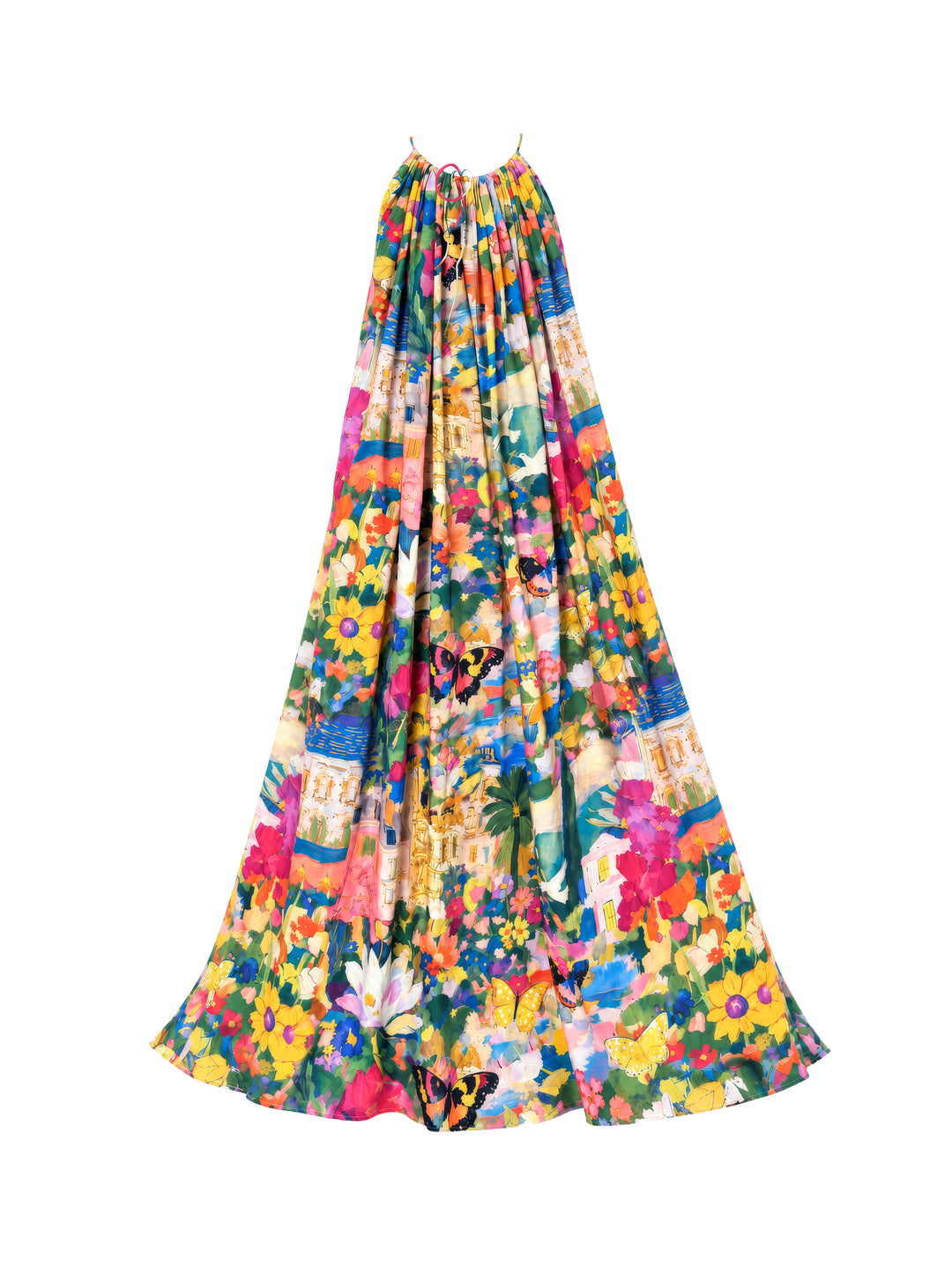 Sienna Flowing Halter Neck Maxi Dress