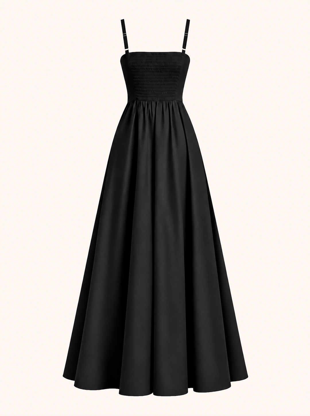 Odette Black Flared Maxi Dress