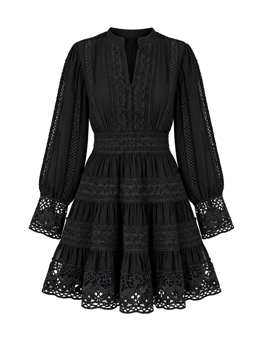 Atelier Lace Black Mini Dress