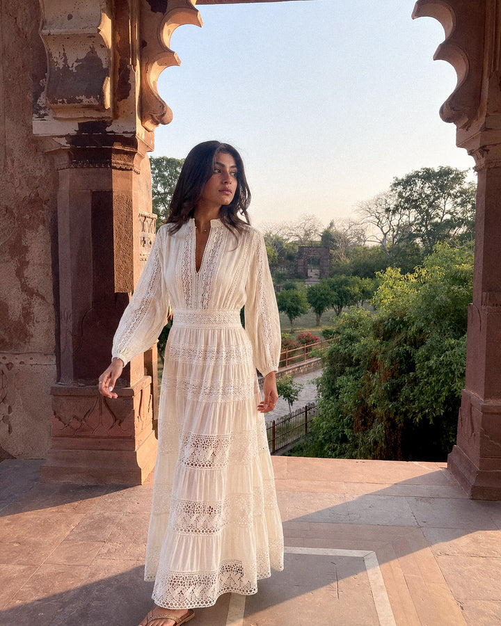 Diya in Atelier Lace Cream Dress