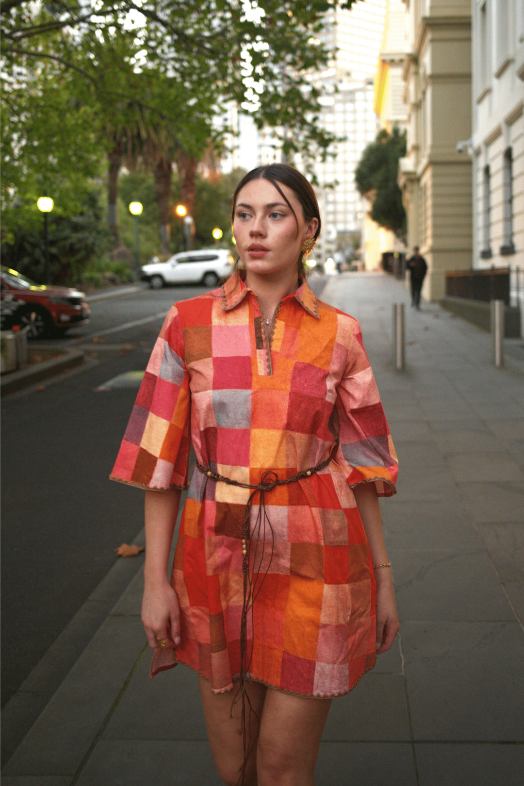 Gira Belted Tunic Dress