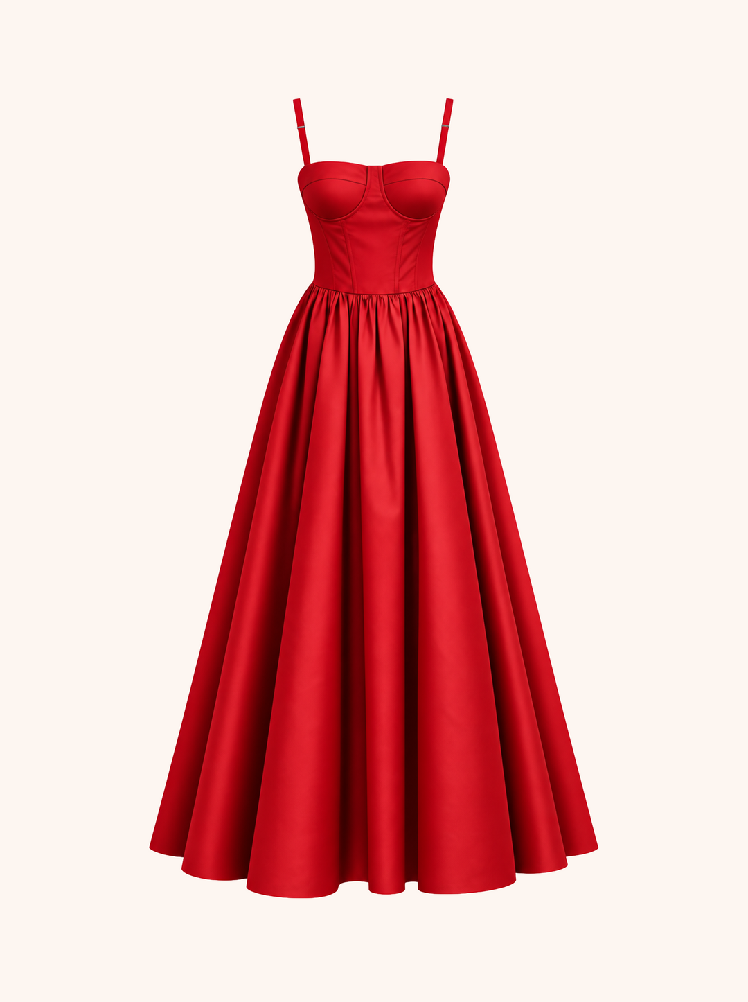 Margot Red Corset Maxi Dress