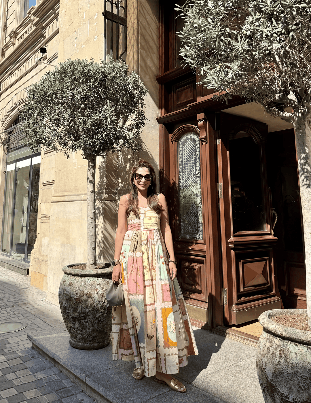 Karishma in Marianne panelled maxi dress