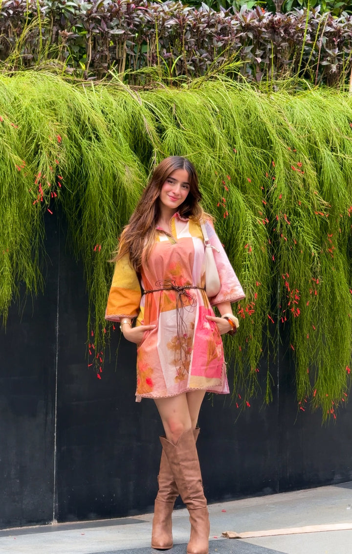Kashish in Amelia Belted Tunic Dress