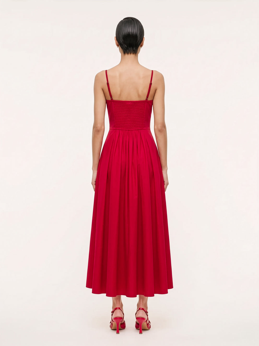 Odette Red Flared Maxi Dress
