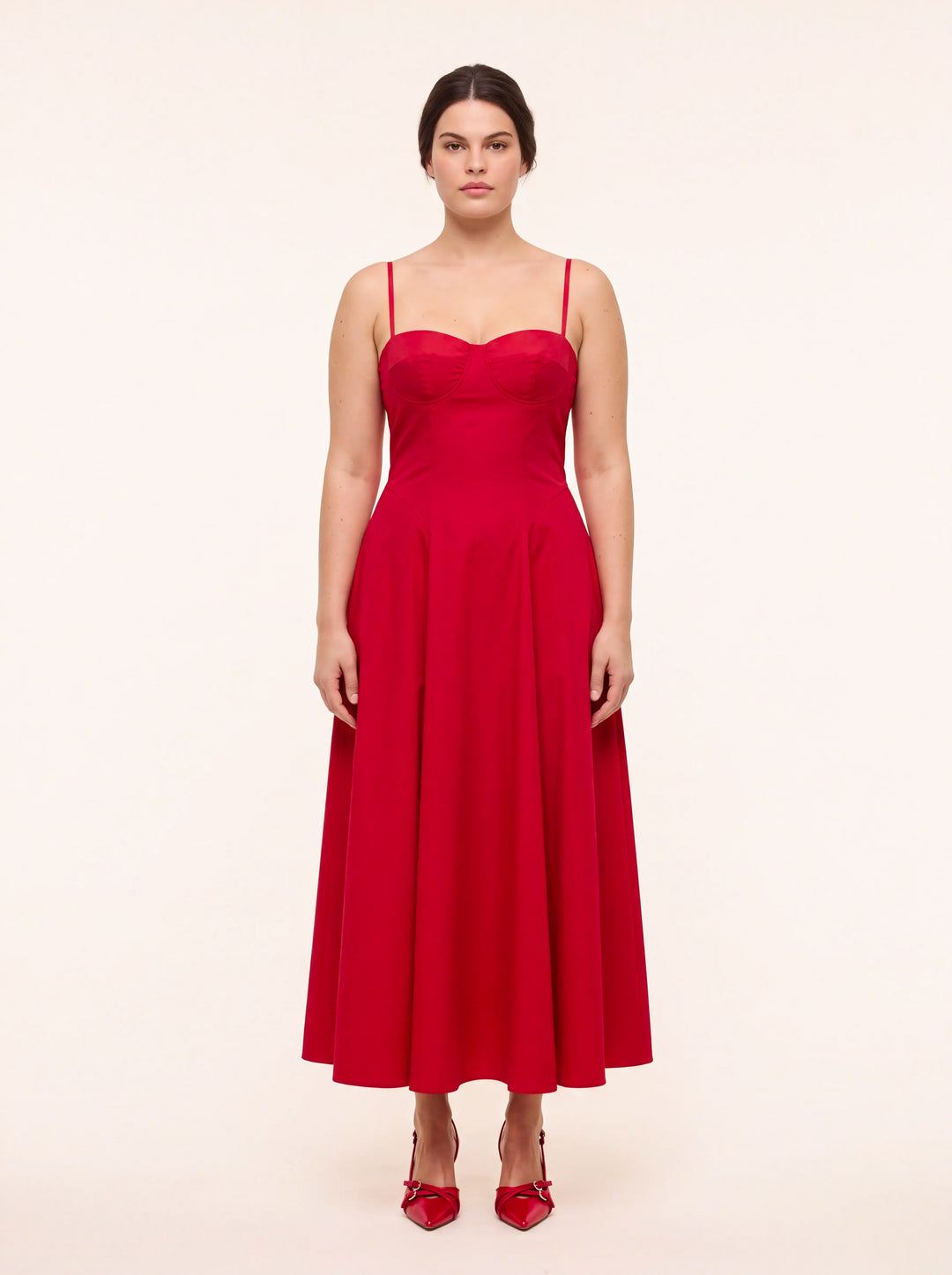 Odette Red Flared Maxi Dress