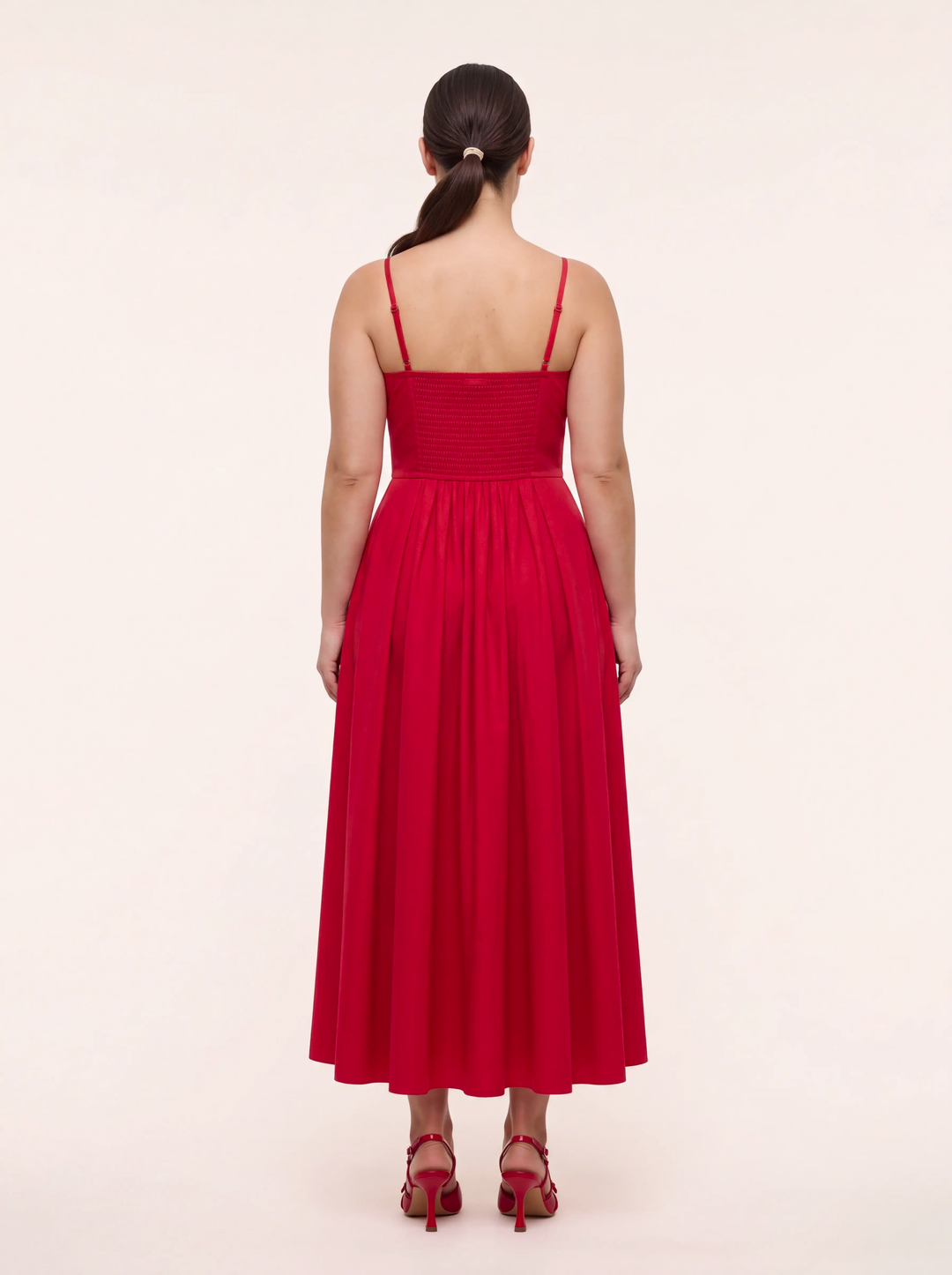 Odette Red Flared Maxi Dress
