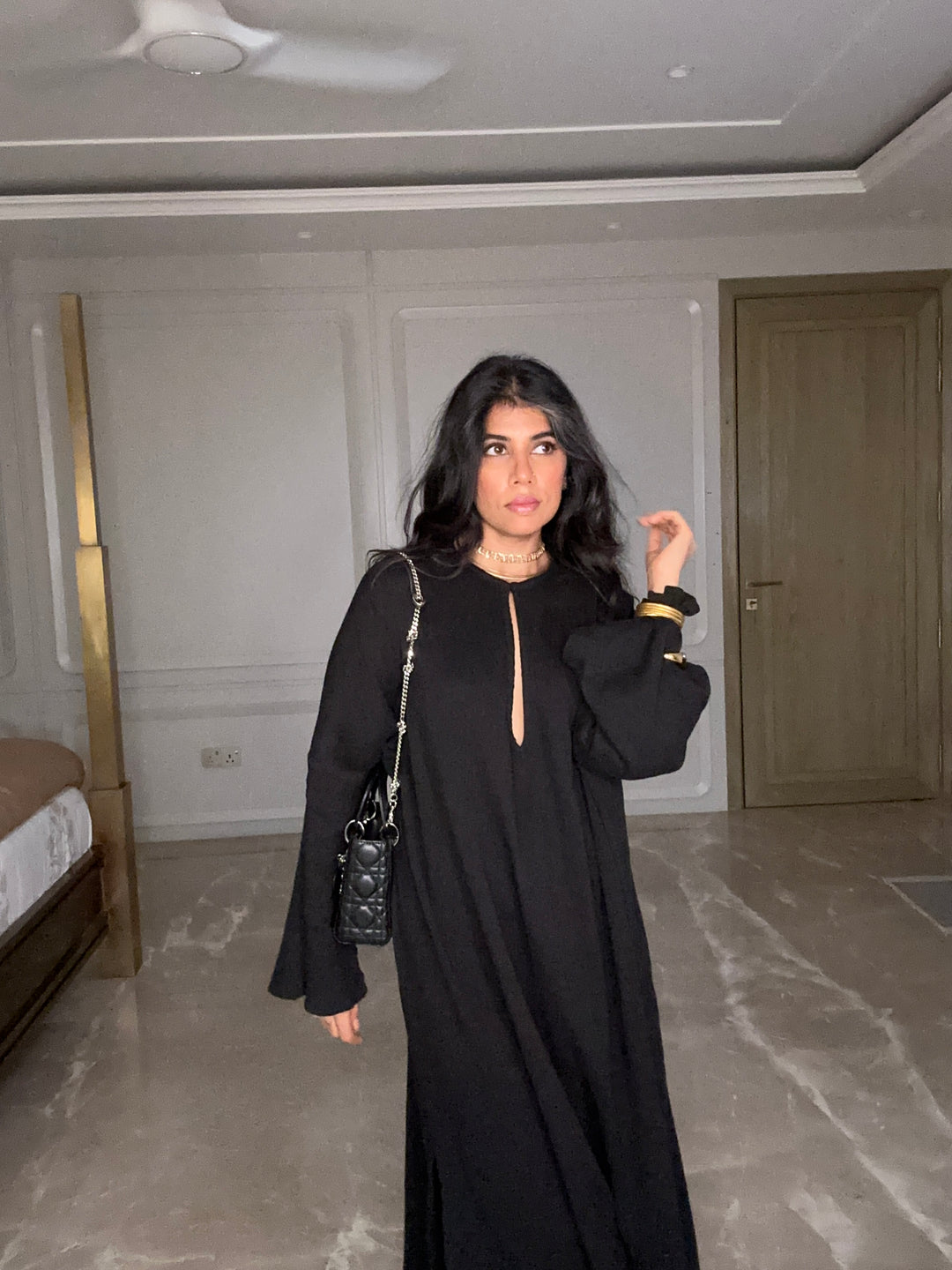 Shefali in Kiaan Kaftan - Regal Black