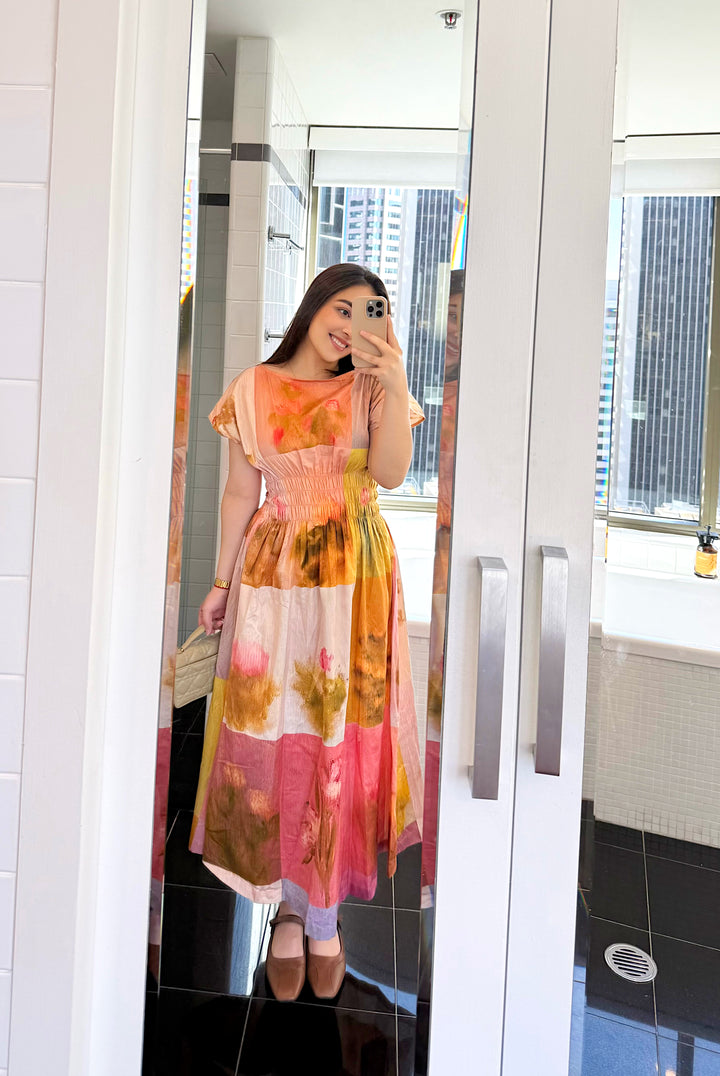 Bunila in Amelia Smocked Midi Dress
