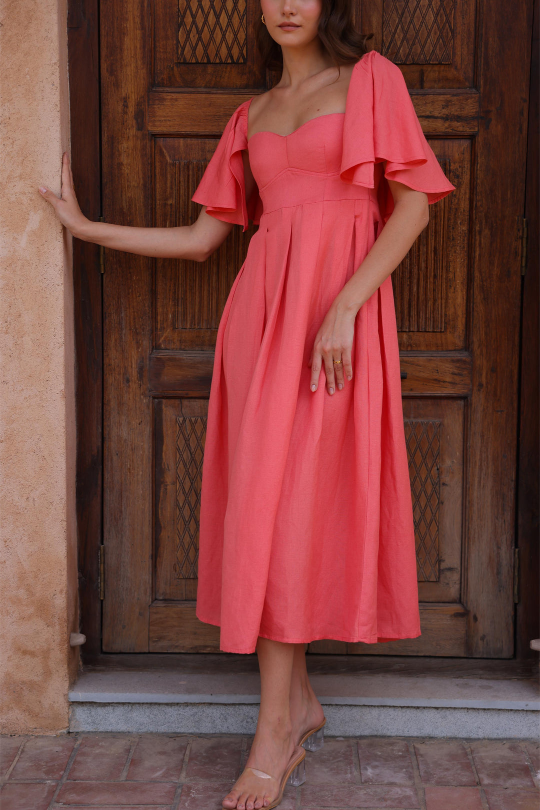 Seraphina Dress- Salmon Pink