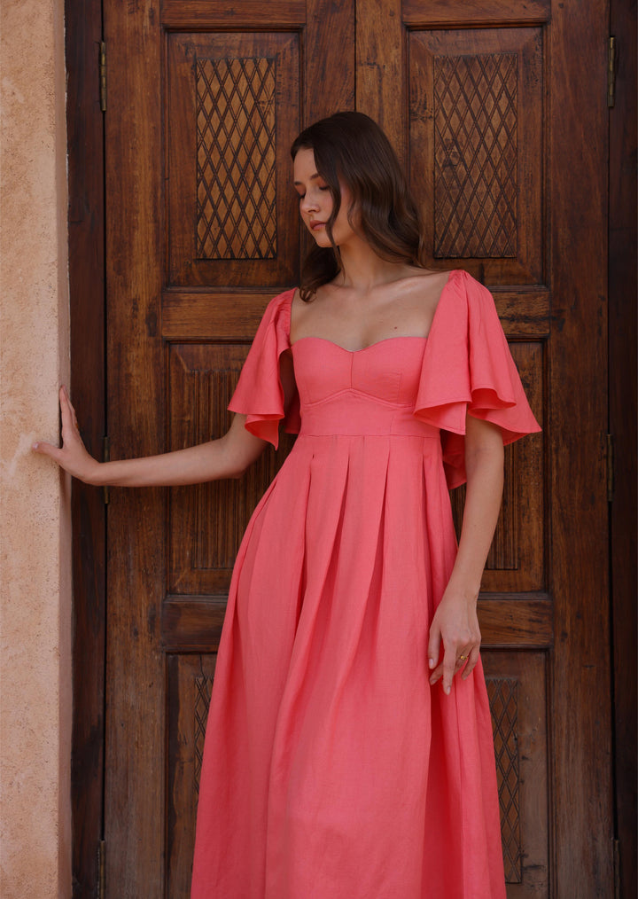 Seraphina Dress- Salmon Pink