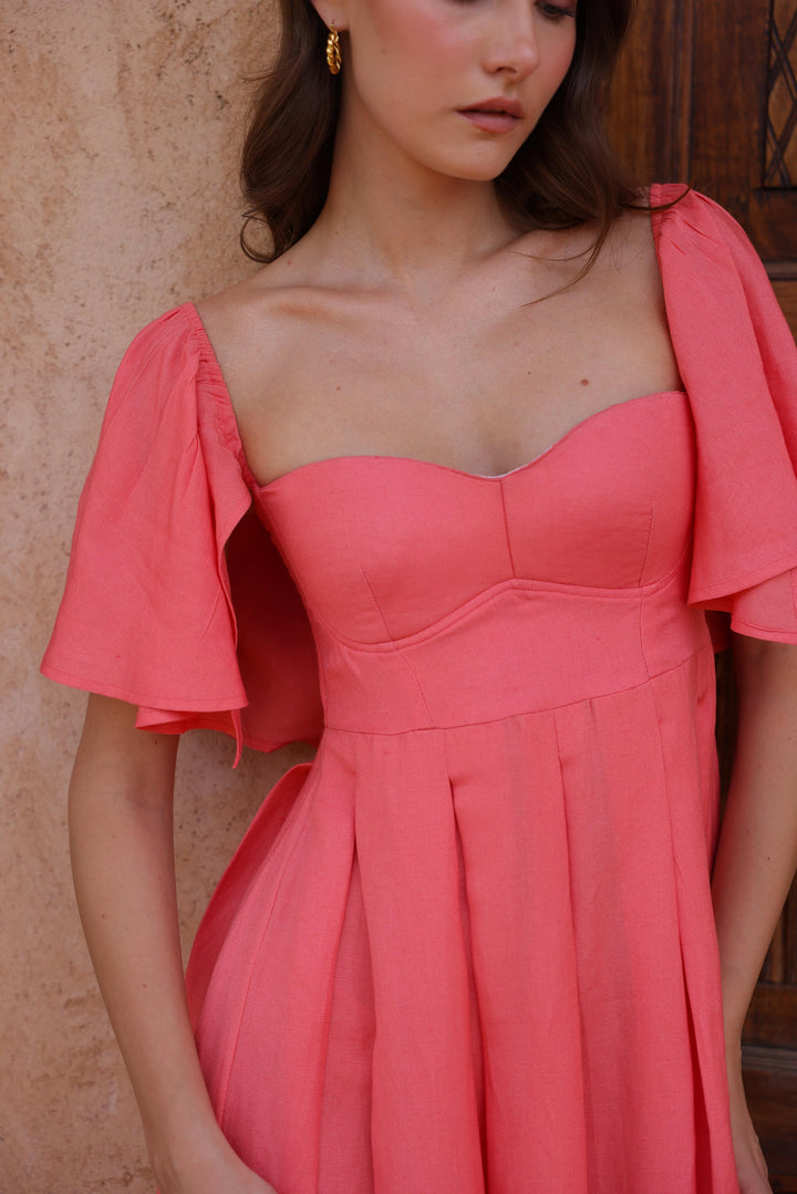 Seraphina Dress- Salmon Pink