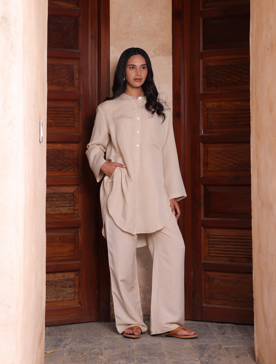 Anaqa Co-ord Set - Sand