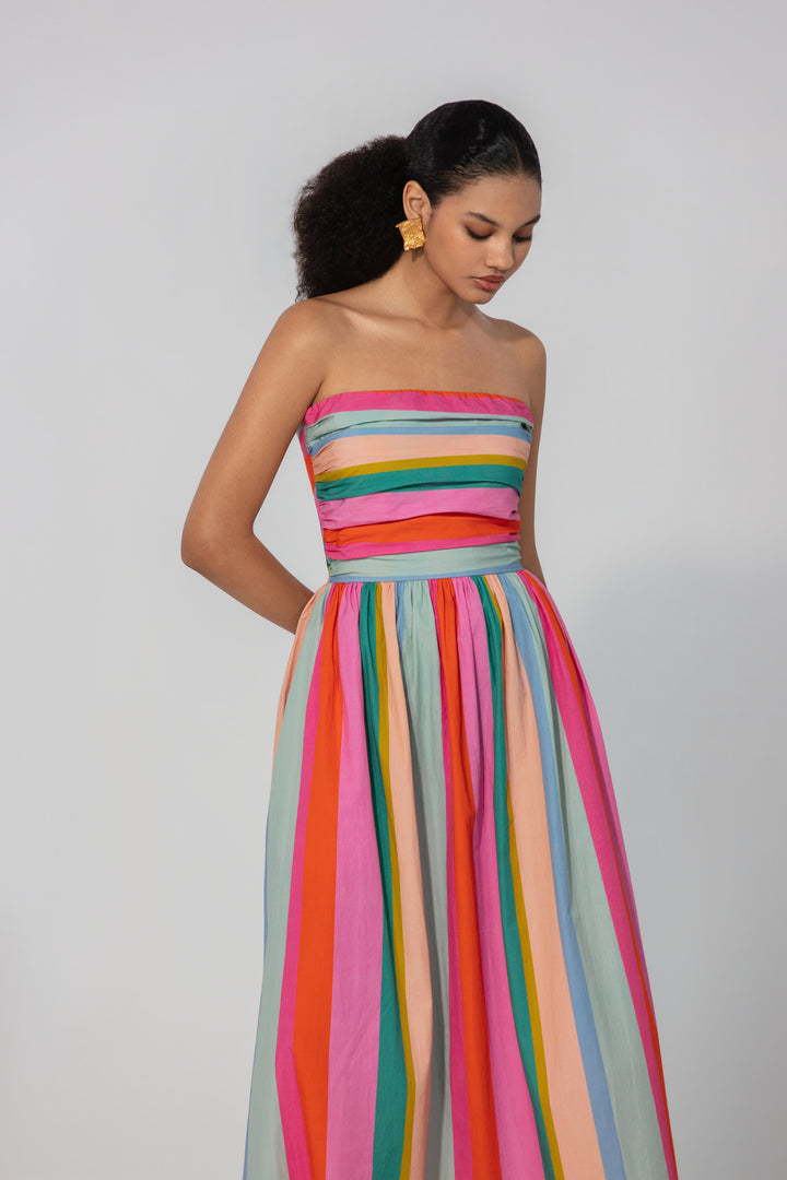 Painted Stripe Maxi Dress