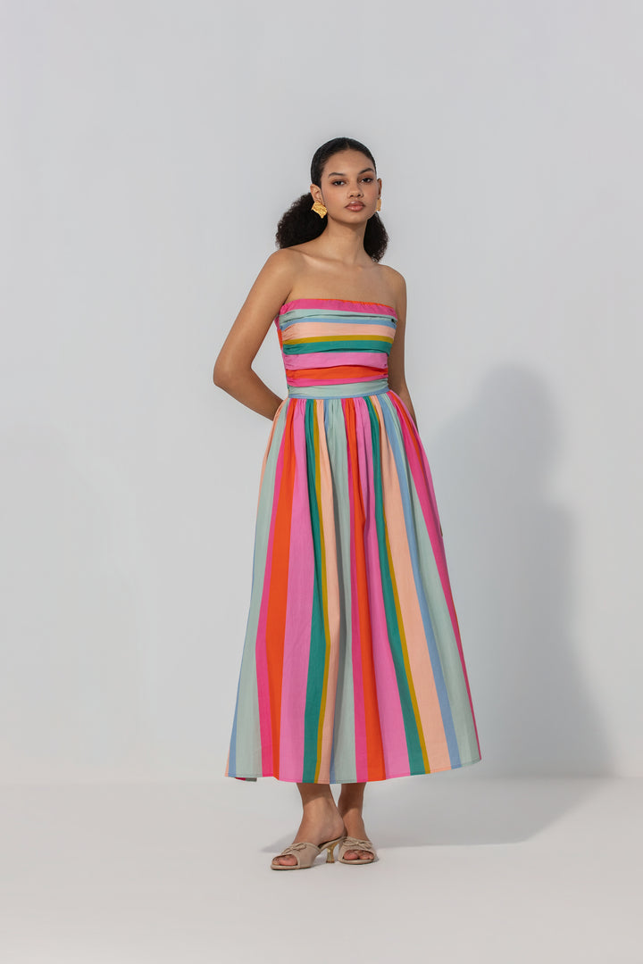 Painted Stripe Maxi Dress