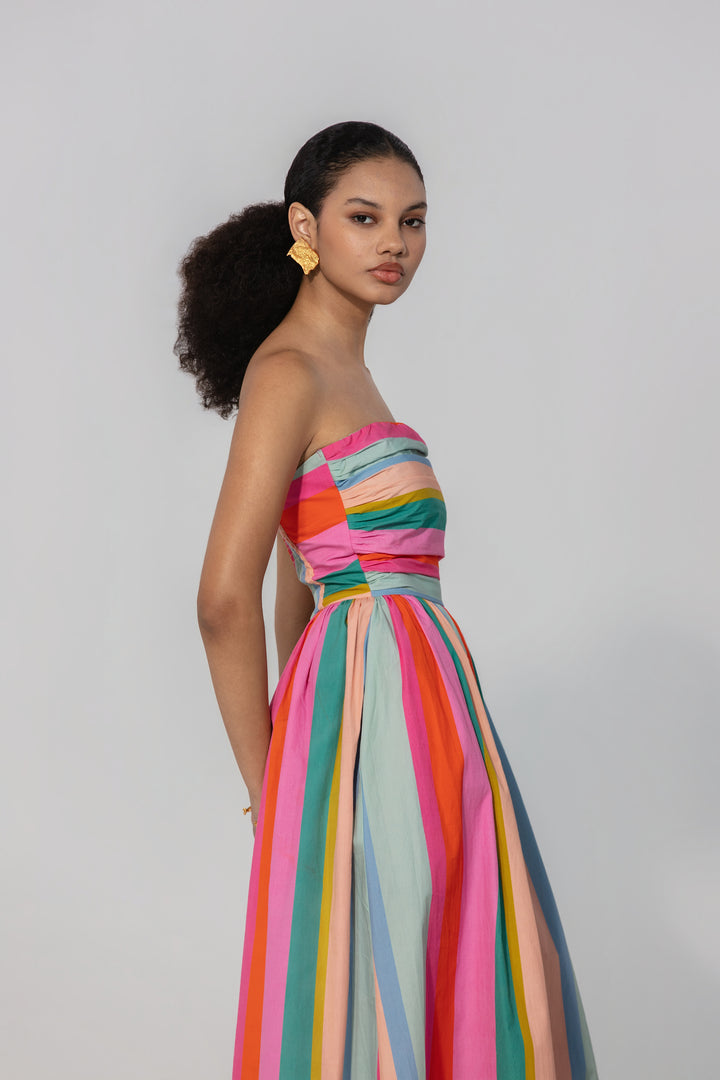Painted Stripe Maxi Dress